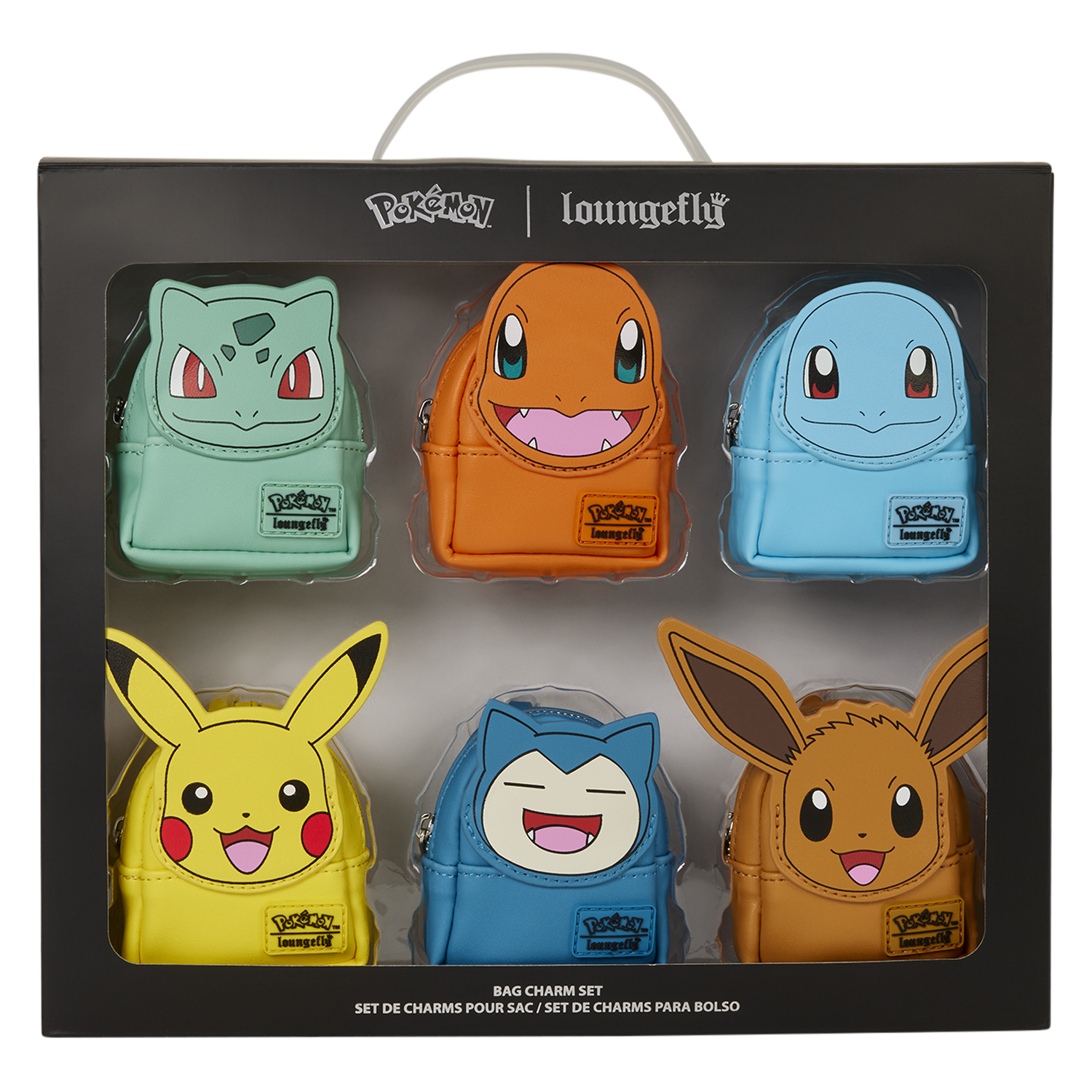 Pokemon Exclusive Starters Cosplay Mini Backpack Keychain Charm Set
